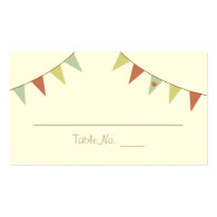 Shabby Chic Bunting Wedding Placecards Business Card Template