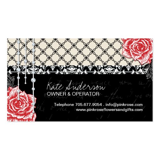 Shabby Chic Business Cards (back side)