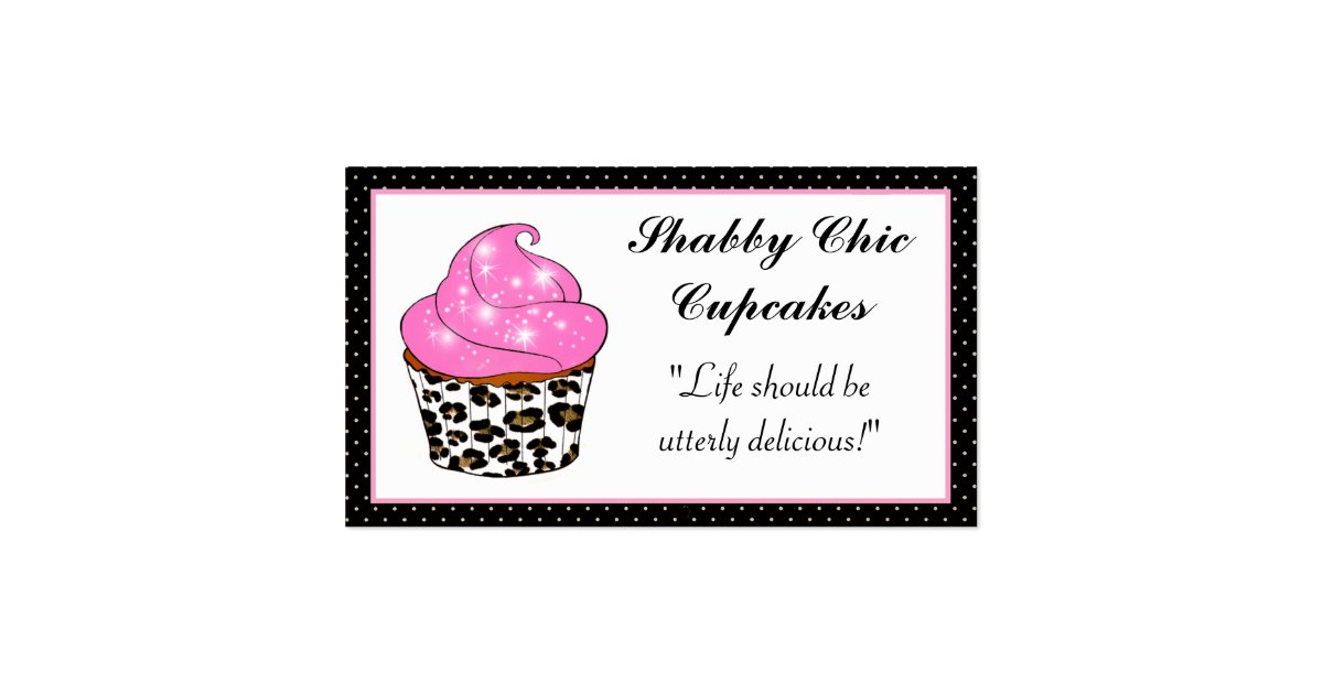 shabby chic cupcake business cards zazzle shabby chic cupcake business cards zazzle