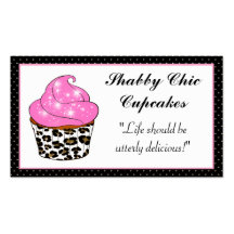 Shabby Chic Cupcake Business Cards