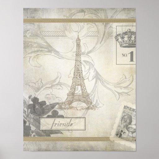 shabby chic eiffel tower collage poster zazzle shabby chic eiffel tower collage poster zazzle