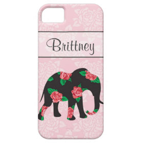 Shabby Chic Floral Elephant Iphone 5 case