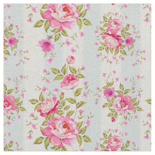 shabby chic floral vintage pink blue creame trendy fabric zazzle shabby chic floral vintage pink blue creame trendy fabric zazzle