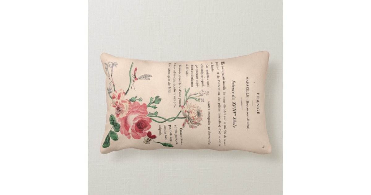 Shabby Chic French Inspired Flowers Throw Pillow Zazzle