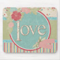 Shabby Chic "Love" Mouse Pad mousepads by LillyChic Shabby Chic "Love" Mouse Pad mousepads