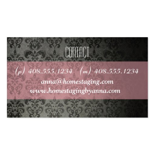 Shabby Chic Loveseat Business Card (back side)