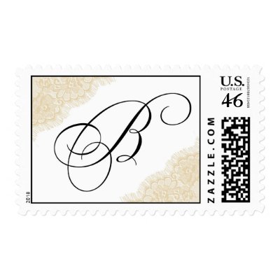 Shabby Chic Monogram Postage