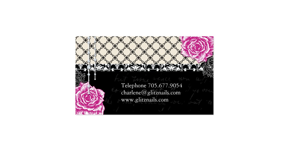 shabby chic nail salon business cards zazzle shabby chic nail salon business cards zazzle
