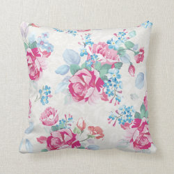 shabby chic,pink floral,trendy,girly,elegant,cute, throw pillow