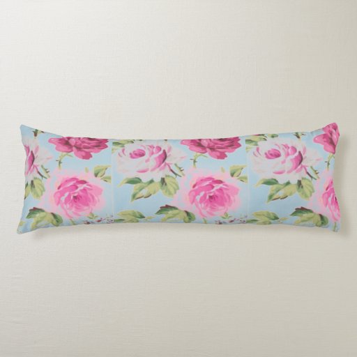 shabby chic pink floral vintage victorian girly body pillow Zazzle