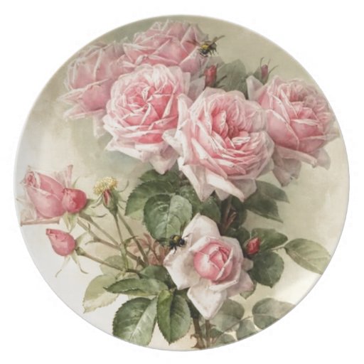 shabby chic pink victorian roses dinner plate zazzle shabby chic pink victorian roses dinner plate zazzle