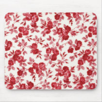 Shabby Chic Red Roses Mouse Pad mousepads by kimfranzese Shabby Chic Red Roses Mouse Pad mousepads