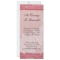 Shabby Chic Rose Dinner Party Invitation