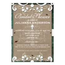 Shabby Chic Rustic Burlap Bridal Shower Invite