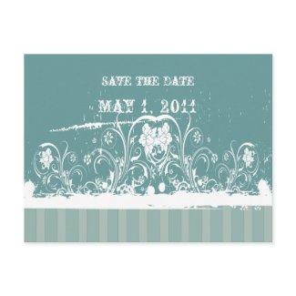 Shabby Chic Save the Date postcard
