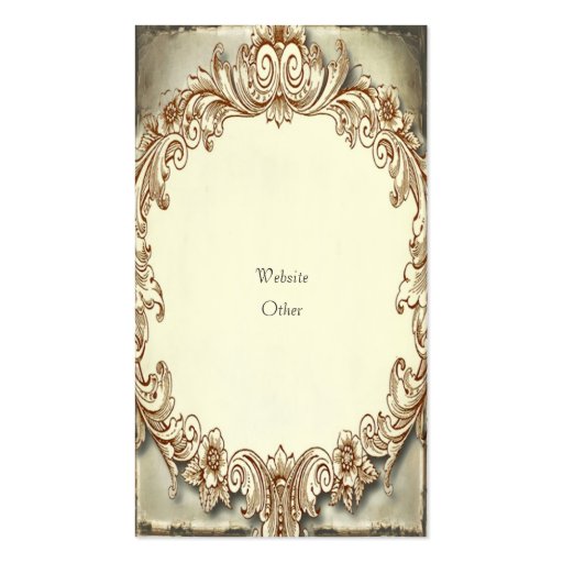Shabby Chic Tattered Crown Business Card (back side)