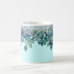 Shabby Chic Vintage Blue Rose Coffee Mug