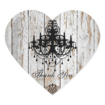 shabby chic vintage country wedding favor heart stickers