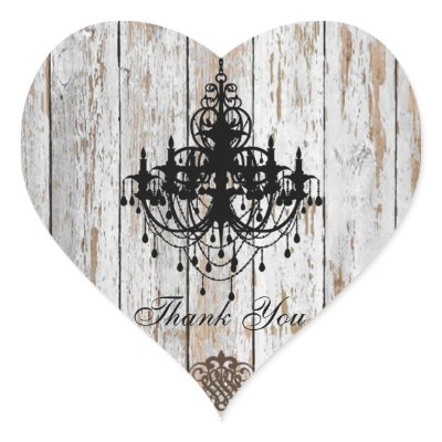 shabby chic vintage country wedding favor heart stickers by 