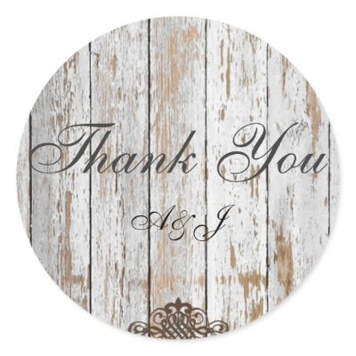 shabby chic vintage country wedding favor round stickers