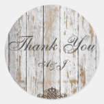 shabby chic vintage country wedding favor round stickers