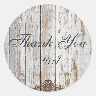 shabby chic vintage country wedding favor round stickers
