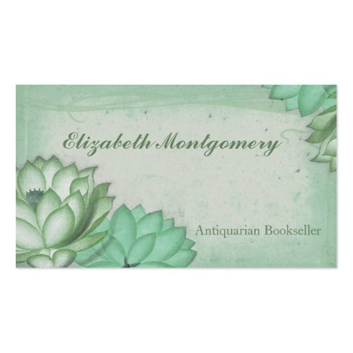Shabby Chic Vintage Flowers Business Cards (front side)