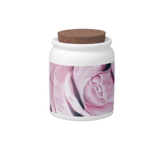 Shabby chic vintage romantic elegant pink roses candy jars