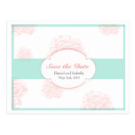 Shabby Chic Wedding Save the Date Postcard postcards