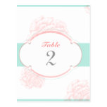 Shabby Chic Wedding Table Number Postcard postcards