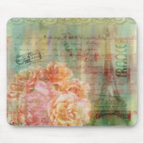 Shabby collage mousepad mousepads