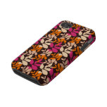 shabby colorful leaves pattern tough iphone 4 covers
