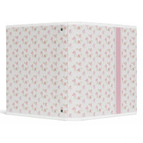 Shabby Cottage Sweet Pink Rosebud Binder