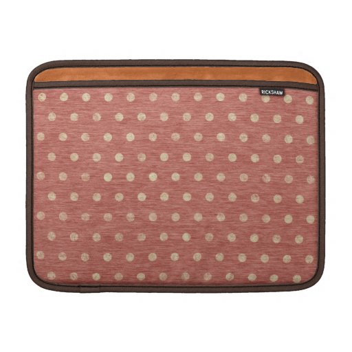 Shabby Dots MacBook Air Sleeve - rust & cream