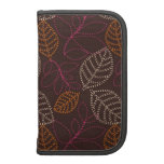 shabby etched leaves on dark brown folio planners