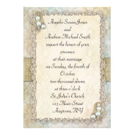 Shabby Pearls Personalized Invite