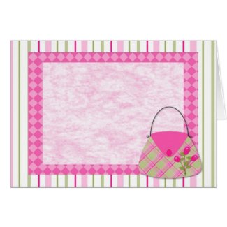 Shabby Pink Roses Purse Border card