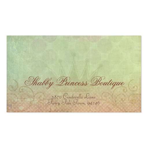 Shabby Princess Business Cards (back side)