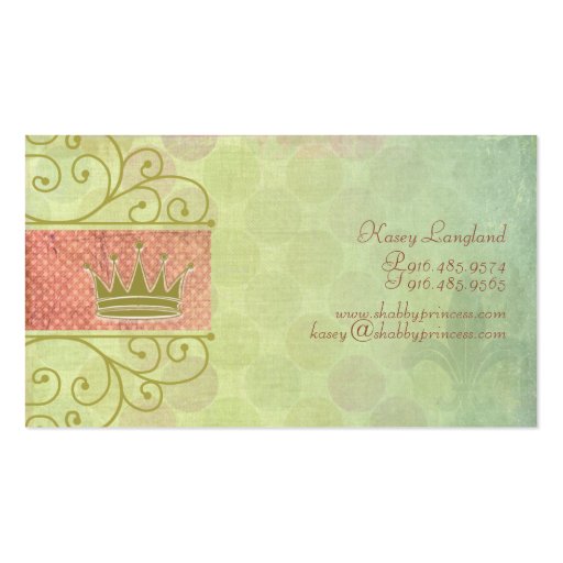 Shabby Princess Business Cards (front side)