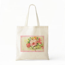 Shabby Rose Collage Art Bag