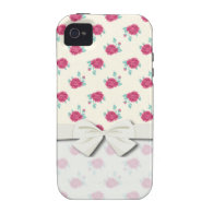 shabby roses pattern vibe iPhone 4 cover