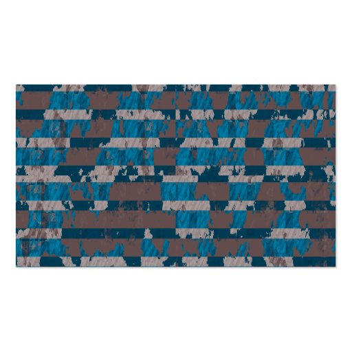 Shabby Stripes in Brown and Blue Business Cards (back side)