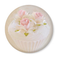 Shabby Vintage Style Cupcake Magnet magnet