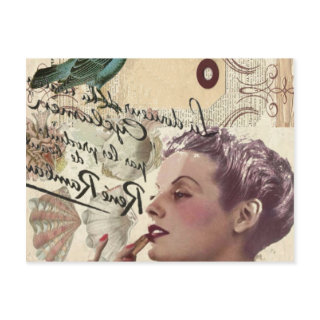 shabbychic Tealbird Vintage Paris Lady Post Cards