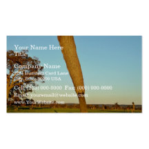 Shaddy grass girl plant in garden business card templates