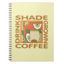 Shade Grown Coffee Spiral Notebooks