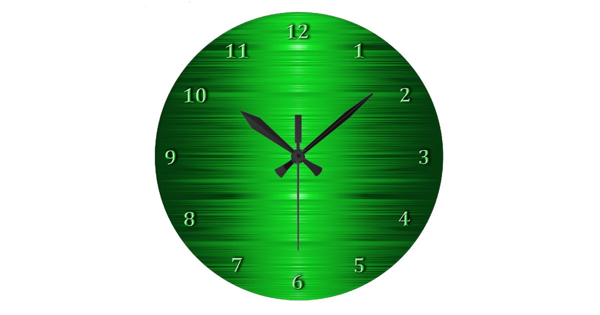 Shaded Emerald Green Wall Clock Zazzle