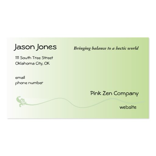 Shaded Green with Fleur de lis line Business Card Templates
