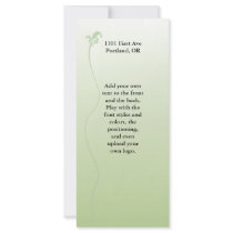 Shaded Green with Fleur de lis line Custom Rack Card