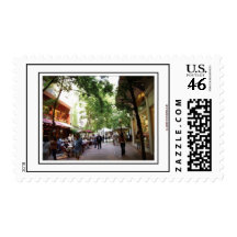 Shaded pedestrian way in Athens Postage Stamp